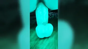 Gigantic sex toy into cunt