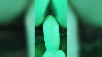 Gigantic sex toy into cunt
