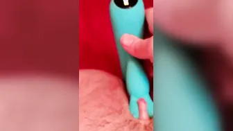 Solo cougar masterbation with rabbit dildo