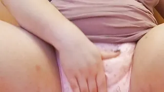 Peeing Desperation and Sqishing my Soaked Pullup until I have an Orgasm