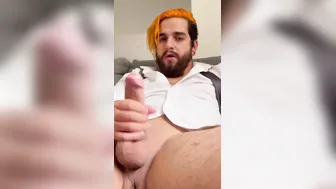 Dude pulls his penis into his living room 