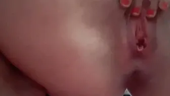 Teenager fisting and squirting