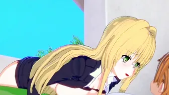 Piledriver porn video – Tearju Lunatique and Rito Yuki have insane sex behind a deserted staircase. - To Love Ru Animated