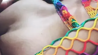 Blonde Hispanic chating her BF into Double penetration
