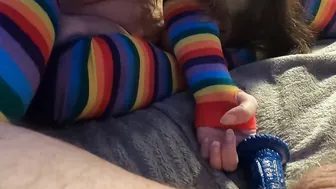 She Tries to Ruin my Butt with a 0.five sex toy Finishes me off with a 8 Vibrator