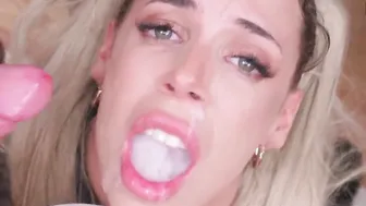 PremiumBukkake - Lola Emme swallows 83 gigantic mouthful cumshots
