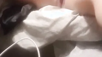 Solo gigantic tit cougar sex toy fun