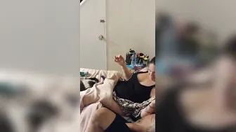 Smoking and relaxing into my african hot night dress with a Latino roommate part three