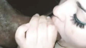 Hispanic BBW inside Fishnets BLOWS on my bbc 
