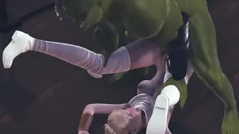 Orc penis is too huge for this snatch