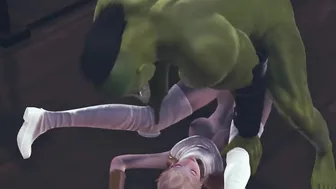 Orc penis is too huge for this snatch