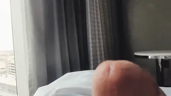 Hotel Fun Jerking off with Beauty Voice and Groaning