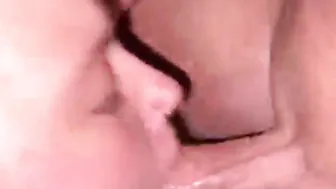 Swinger fiance blows two dicks and swallows two BIG loads of cum inside hotel