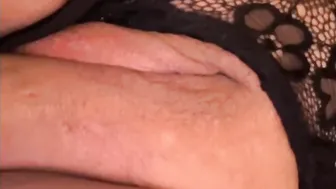 BBW having fun around with her dildo