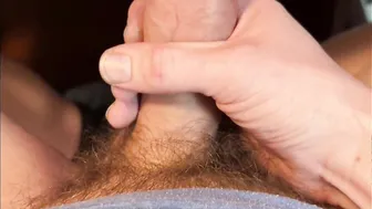 Stroking my dick and some filthy talk.