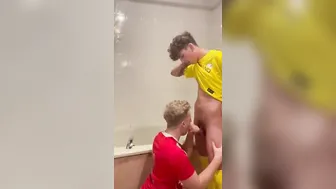 babe twinks banged inside locker room after soccer