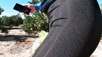 Showing my babe erect penis to the people on the road into a sport outfit