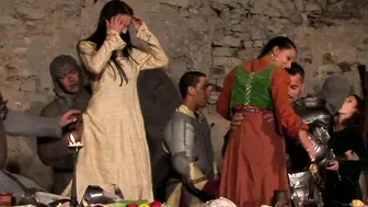 Linda Leggins Lily Cross and Janet Joy got fuck rough inside the castle stables