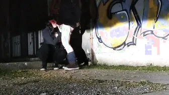 Bimbo MILF suck my cock and rimm my booty public