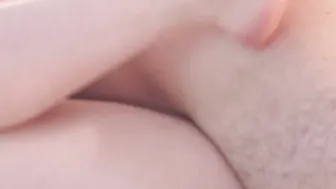 Romantic evening sex of young amateur lovers. Close up creampie tight vagina plowed