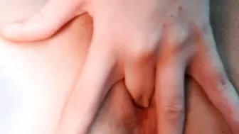 Post orgasm leaking cunt still tight | finger fucked my tight snatch with 1 finger