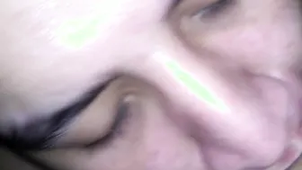 intense close up of my vagina eaten by my cuckold sub after i get jizzed by other man