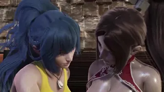 Leona heidern futa plowed Mai from king of fighters