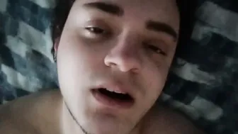 FTM MOANS loudly while he fucks himself