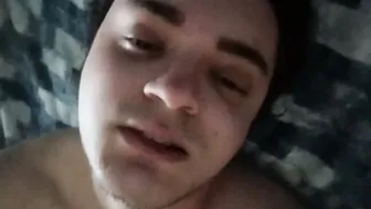 FTM MOANS loudly while he fucks himself