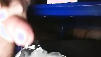 Jerking off nude inside the dark