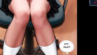 Office delights. A new secretary at work