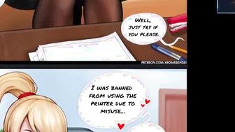 Office delights. A new secretary at work