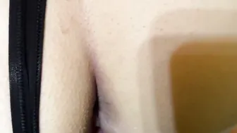 Cum on butt after doggy style. point of view