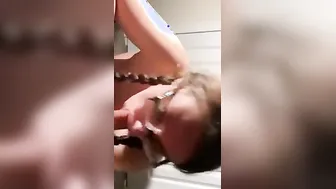 Adorable teens loves sucking off dick