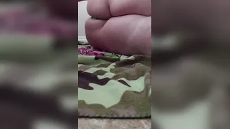 Frozen anal beads and spanking