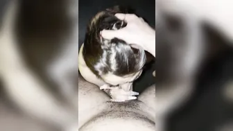French beurette deepthroats a penis
