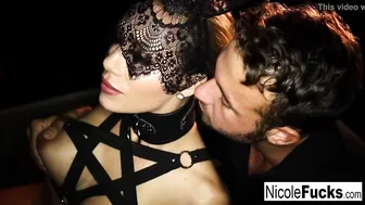 Cutie Nicole gets dominated by a long penis stud then gets creampied