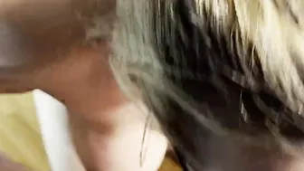 pov Curvy Cougar into Glasses Blows and Titty Fucks Huge