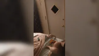 Milf smoking into hoody night dress