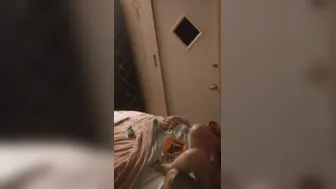 Milf smoking into hoody night dress