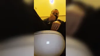 cummed inside the floor of outside mall WC