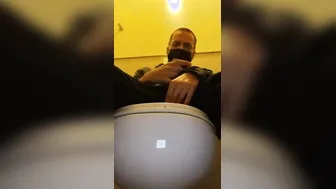 cummed inside the floor of outside mall WC