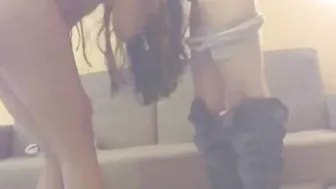 secret voyeur spy Bombshell 18 hispanic riding gigantic penis eighteen years older private