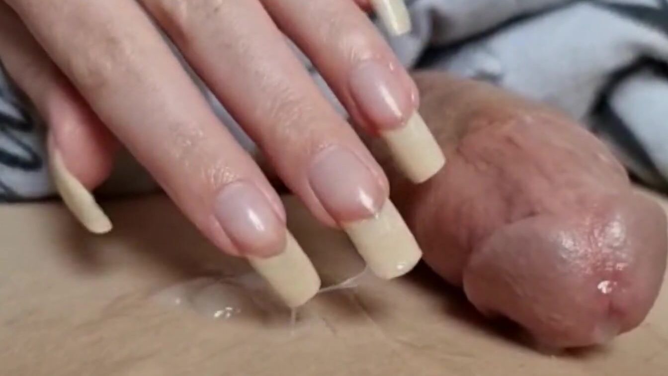 Having Fun With His Thick Sticky Cum With My Long Natural Nails 4kPorn.XXX