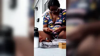 Public smoking and rubbing my vagina