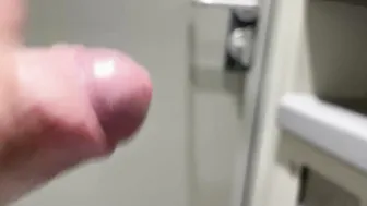 Risky train WC wank with door unlocked. What happens next is into full vid into fan club :)