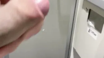 Risky train WC wank with door unlocked. What happens next is into full vid into fan club :)