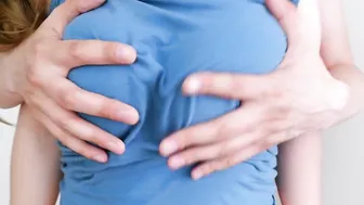 Rubs of a monstrous female breast