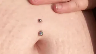 Adorable goddess shows off new piercing publicly for my Bombshell neighbour