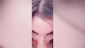Bored MILF blows huge vibrator while smoking